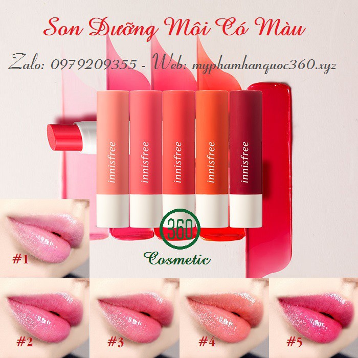 Son dưỡng môi có màu – innnisfree glow tint lip balm 3.5g
