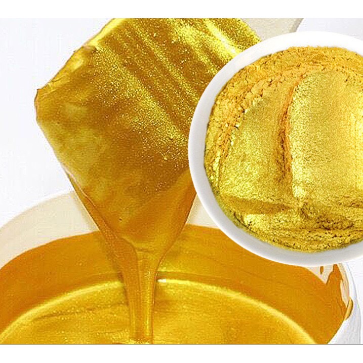 Màu bột nhũ dùng pha sơn mạ màu vàng 24 K (Túi 1kg)