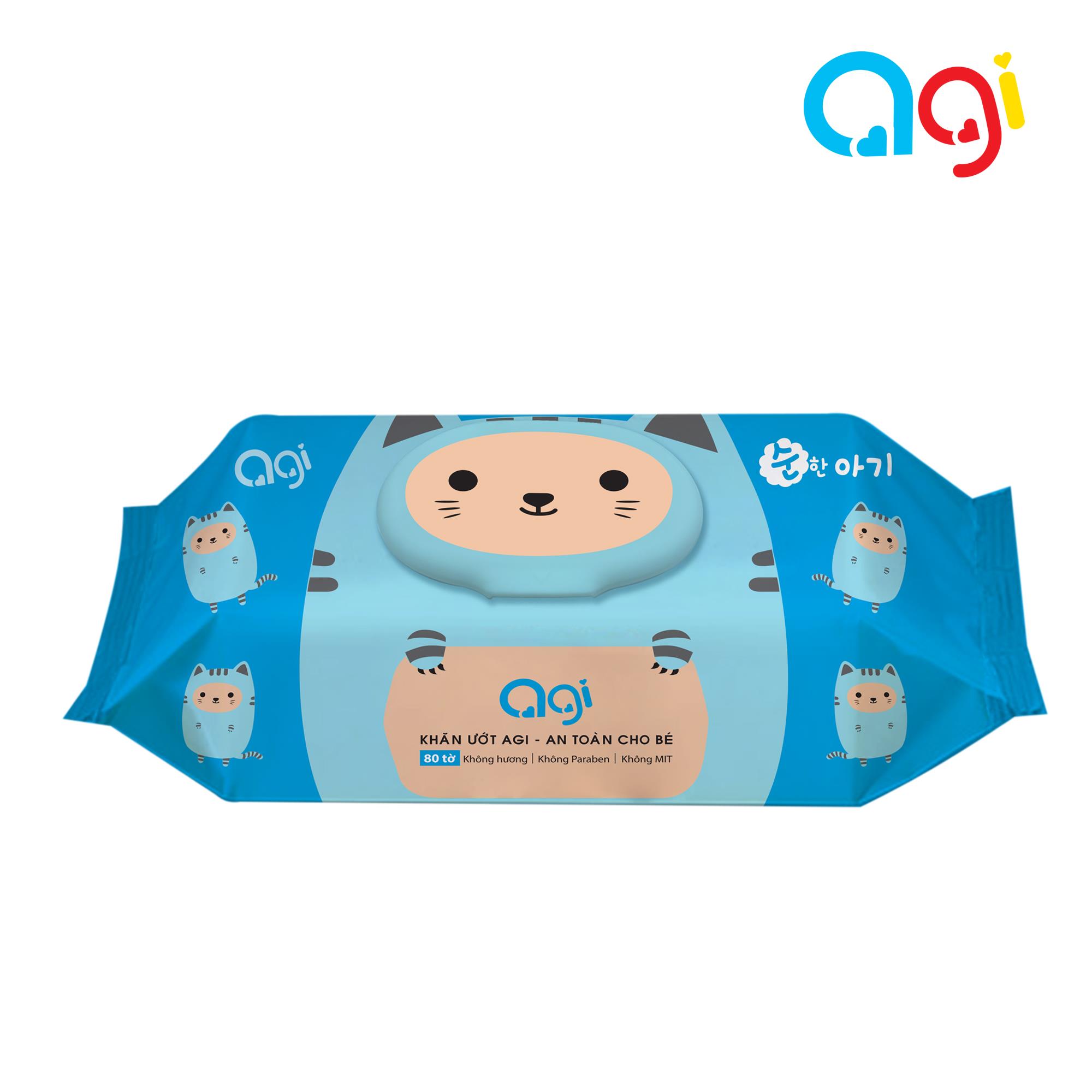 Khăn ướt Agi 100 tờ không hương