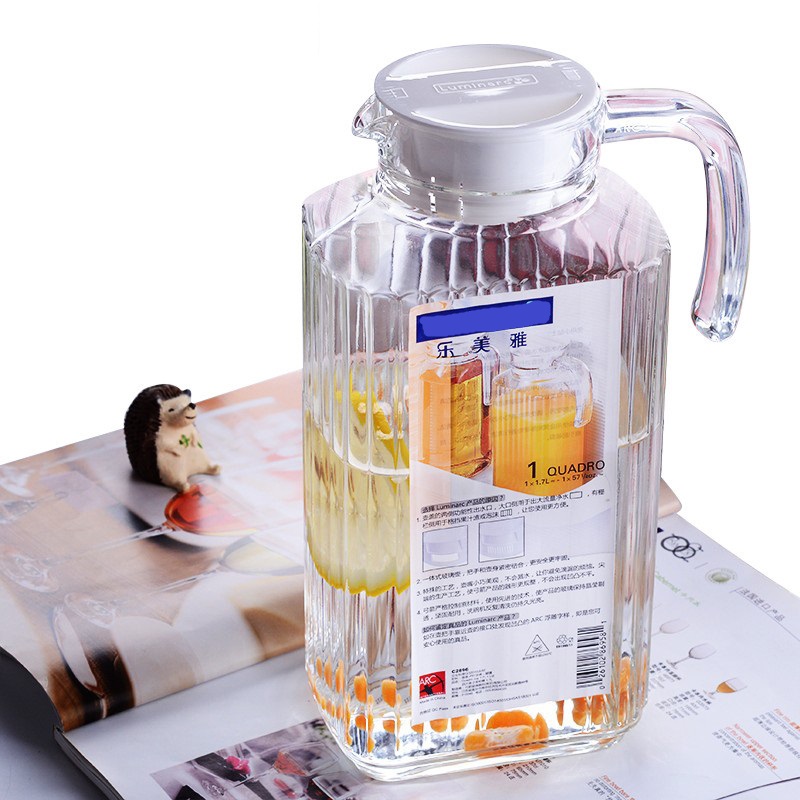 Bình Thủy Tinh Đựng Nước Lạnh Họa Tiết vảy cá G-Horse loại 1800ml