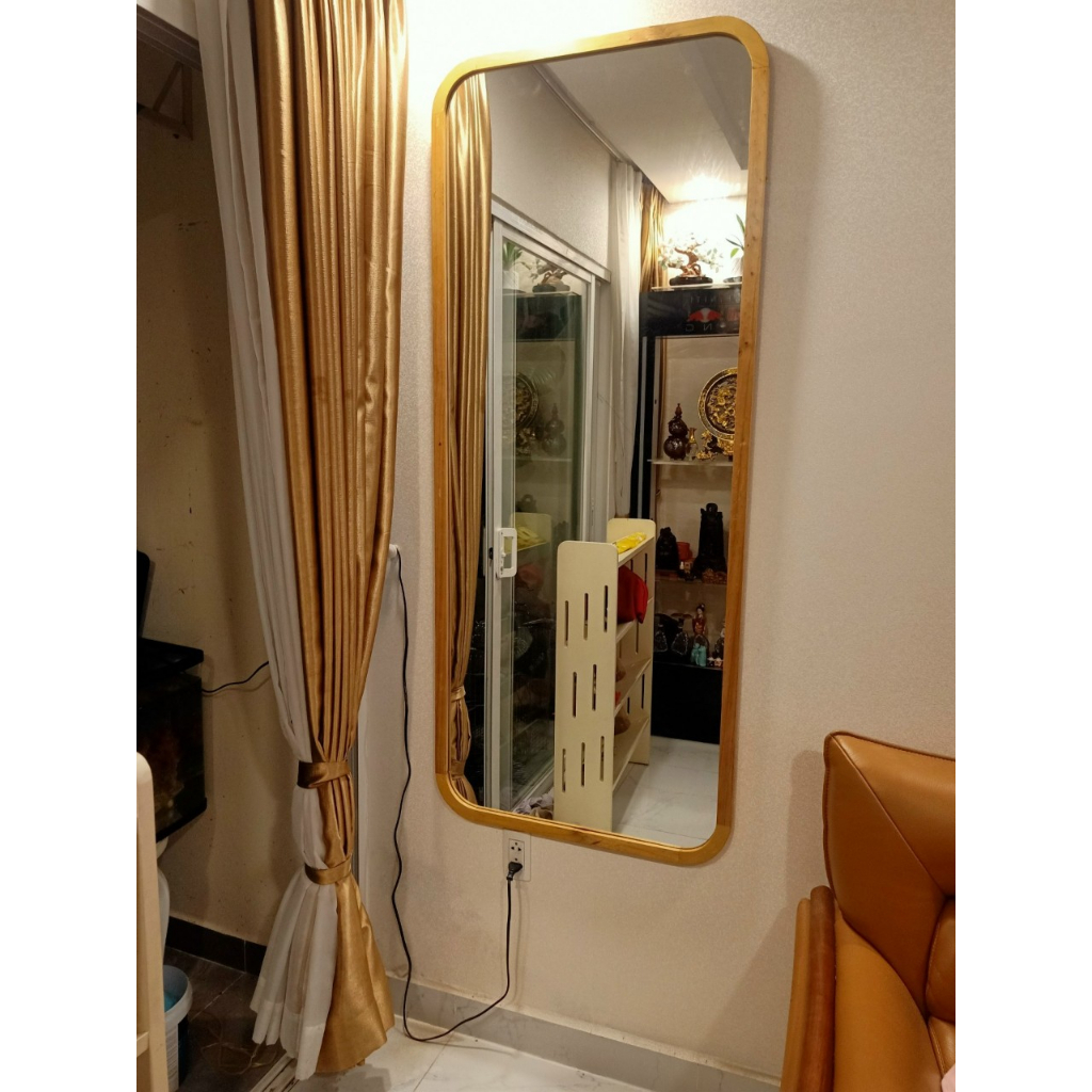 Gương soi toàn thân gỗ thông ( gương derco phong)