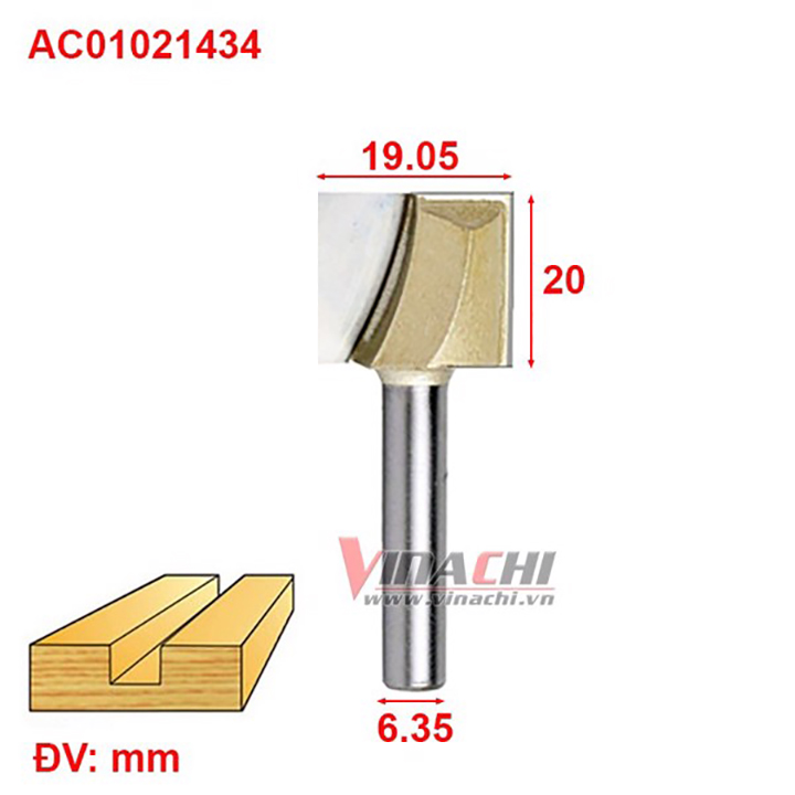 Mũi lấy nền ngắn tideway ac0102 cốt 6.35 mm - 1 cái