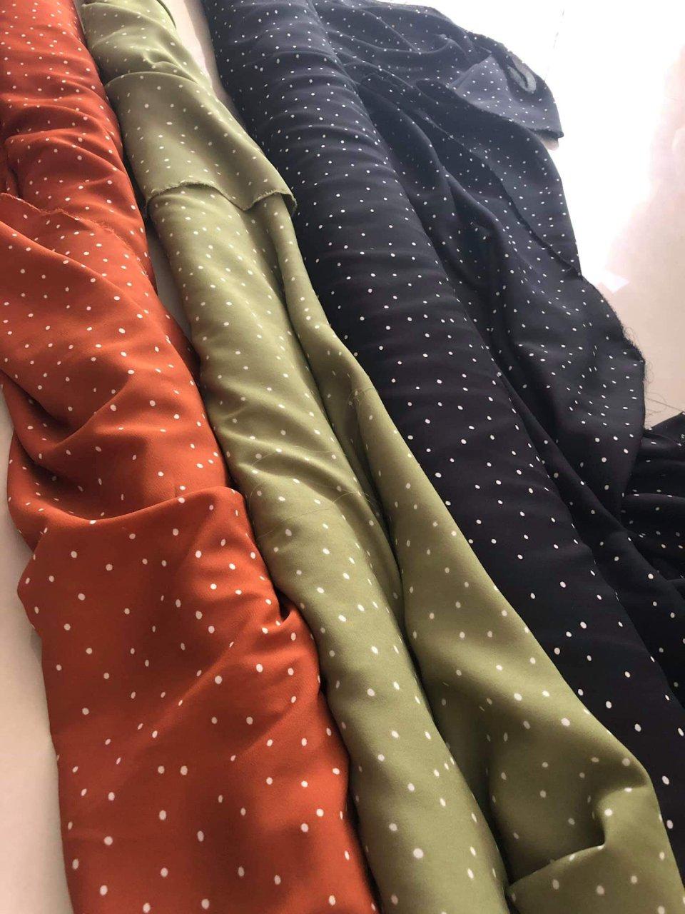 2 MÉT VẢI VOAN CÁT CHẤM BI (KHÔNG GIÃN) – VẢI MAY ÁO DÀI, ĐẦM MAXI, ÁO LẺ, ÁO BÀ BA...