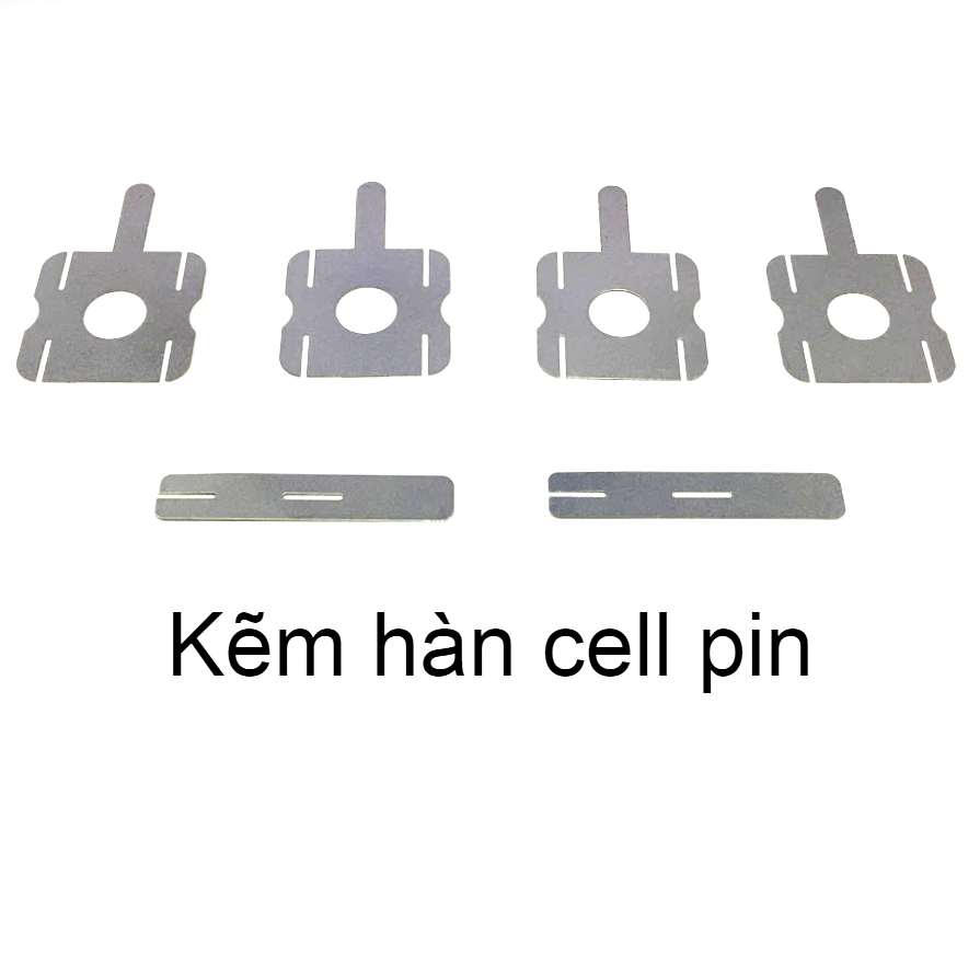 Bộ kẽm hàn cell pin 18650 kẽm vuông và kẽm dài 10 món