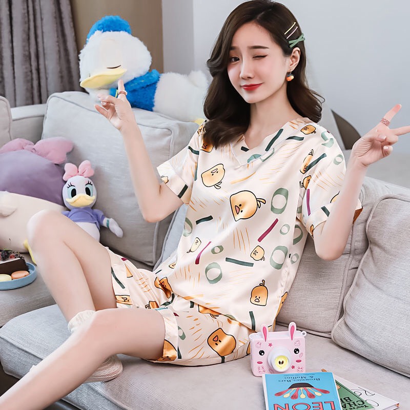 (2) [HCM][Có sẵn] [3XL-5XL] [Freeship] [Bigsize] [SIÊU SALE] [Hình Thật] Bộ mặc nhà/đồ ngủ/pyjama lụa đùi