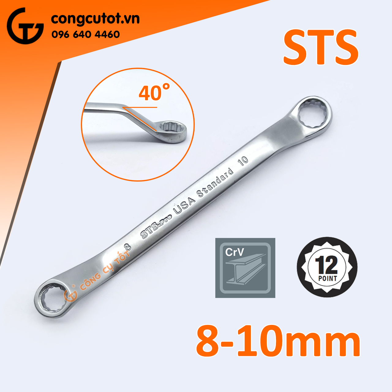 Cờ lê 2 đầu vòng STS size tùy chọn