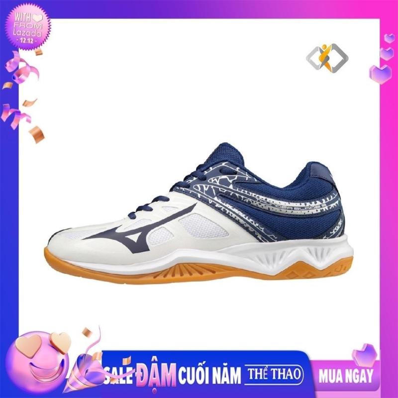 Giày cầu lông chính hãng Mizuno Thunder Blade V1GA197014 màu trắng, chuẩn size, hàng có sẵn - Giày bóng chuyền nam
