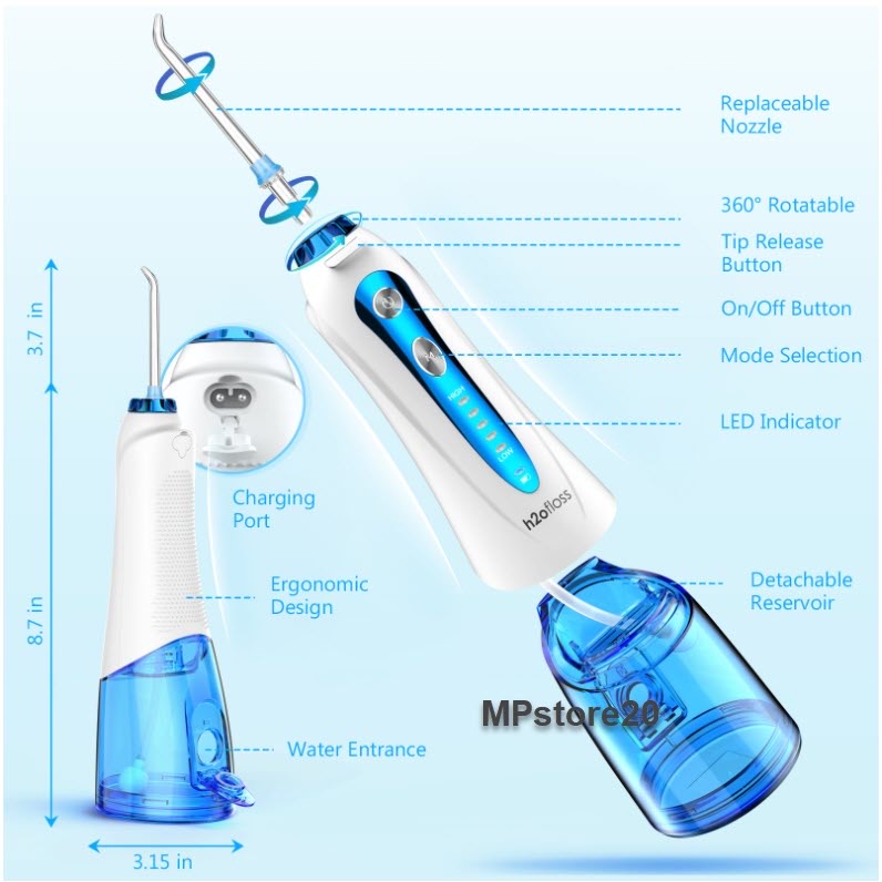 [2022 Chính Hãng] Tăm Nước H2ofloss HF-9P Bảo Hành 12 Tháng