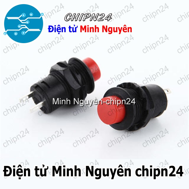 [2 cái] Nút nhấn Tự giữ DS-425 Đỏ (Nút nhấn Tự giữ Phi 12 Đỏ) - HH001547