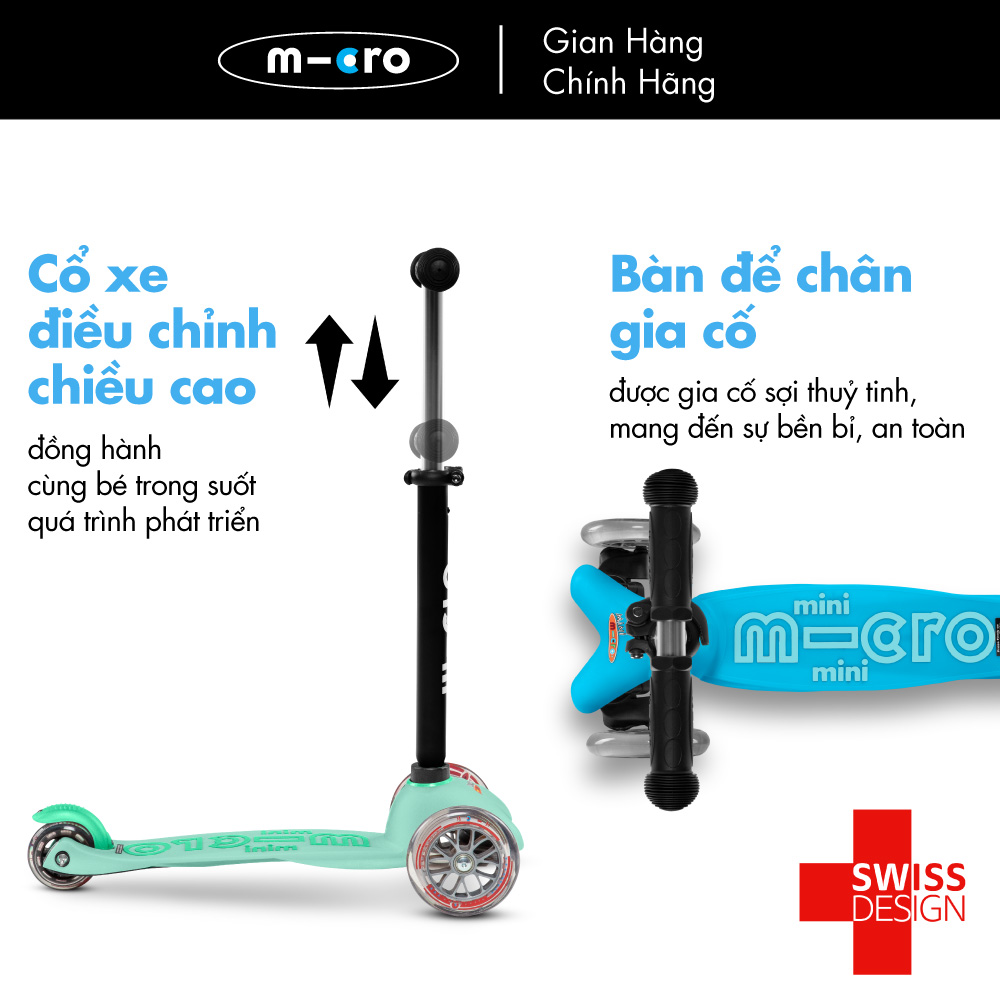 Xe trượt scooter có ghế ngồi Micro Mini2go Deluxe Plus