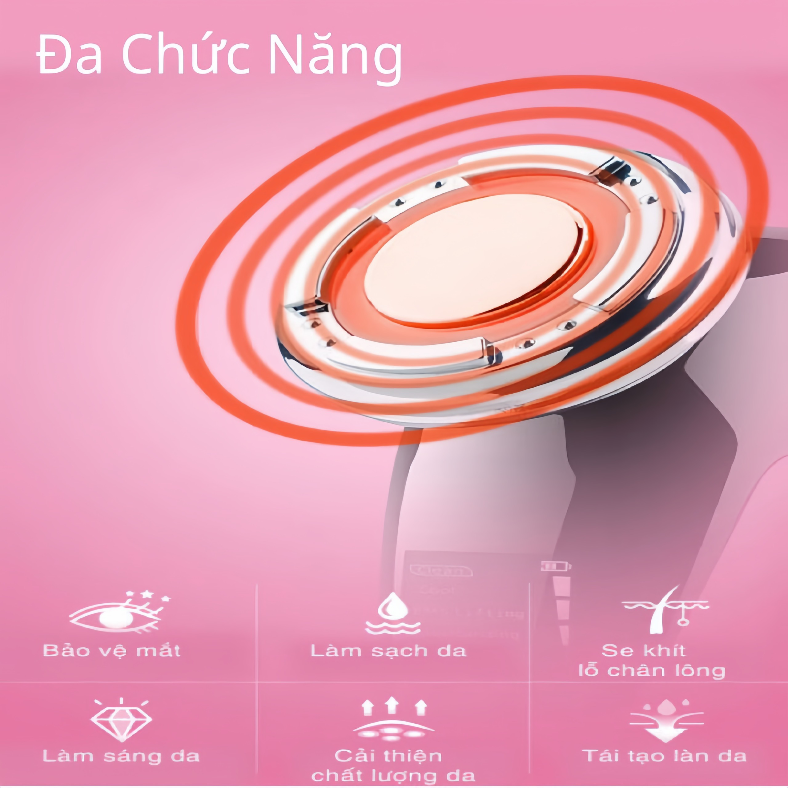 Máy massage mặt ion chính hãng Hot and Cold KM55