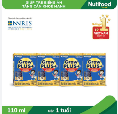 Thùng 48 Hộp Sữa Bôt Pha Sẵn GrowPlus+ ( Xanh ) Hộp 110ml