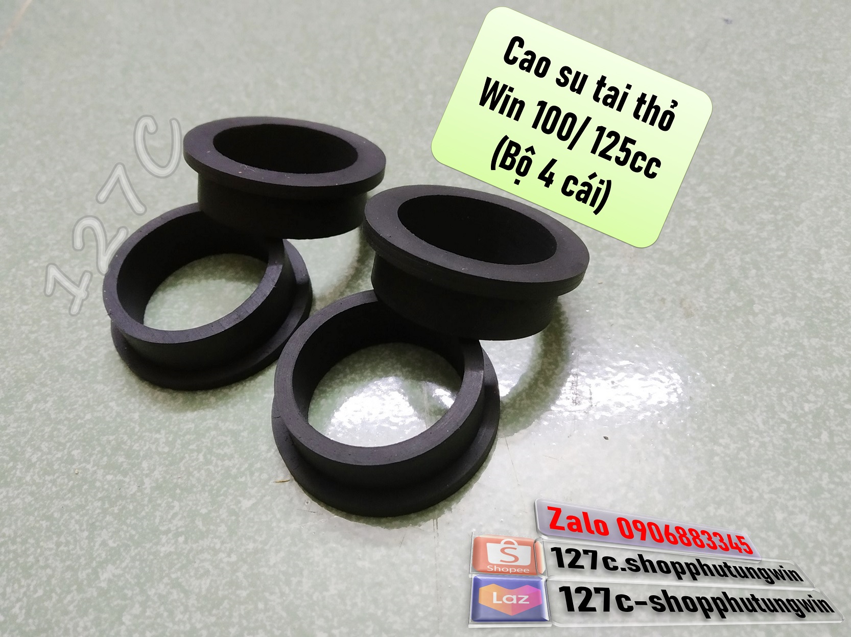 [Hcm] Rabbit Ear Rubber Win 100/ 125Cc (Set of 4)