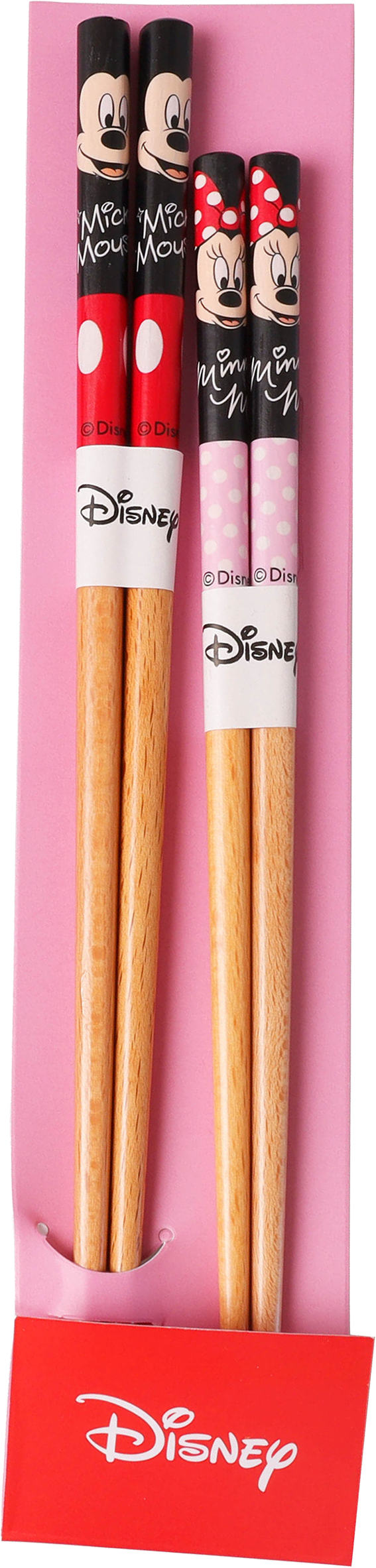 Set đũa gỗ cặp Disney hình Mickey - Minnie