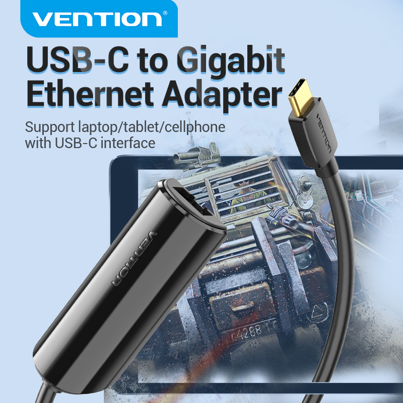 Vemtion USB C Adapter USB C To Gigabit Ethernet Adapter 1000Mbps Rapid Transmission For Macbook Laptop Lenovo HuaWei XiaoMi Type C To Gigabit Ethernet Adapter
