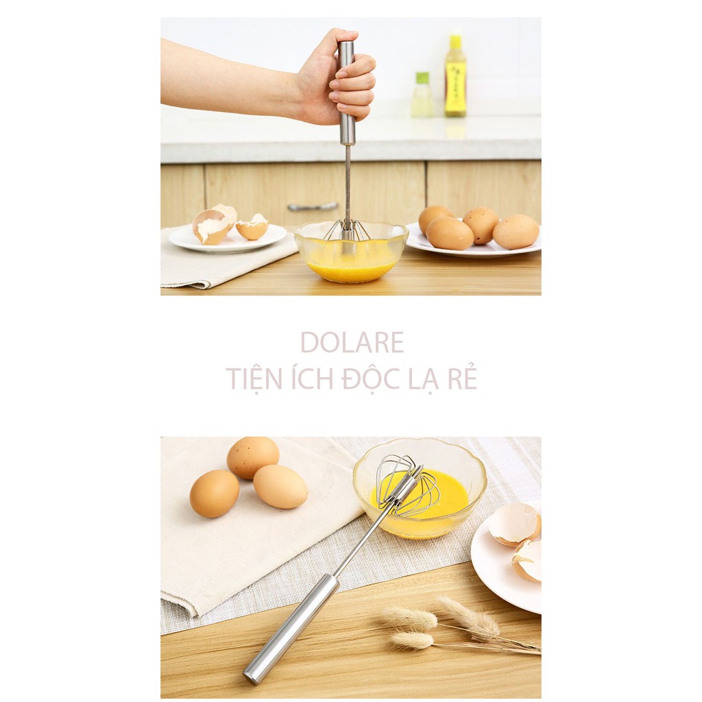 Dụng Cụ Đánh Trứng Bằng Inox Dài 25cm