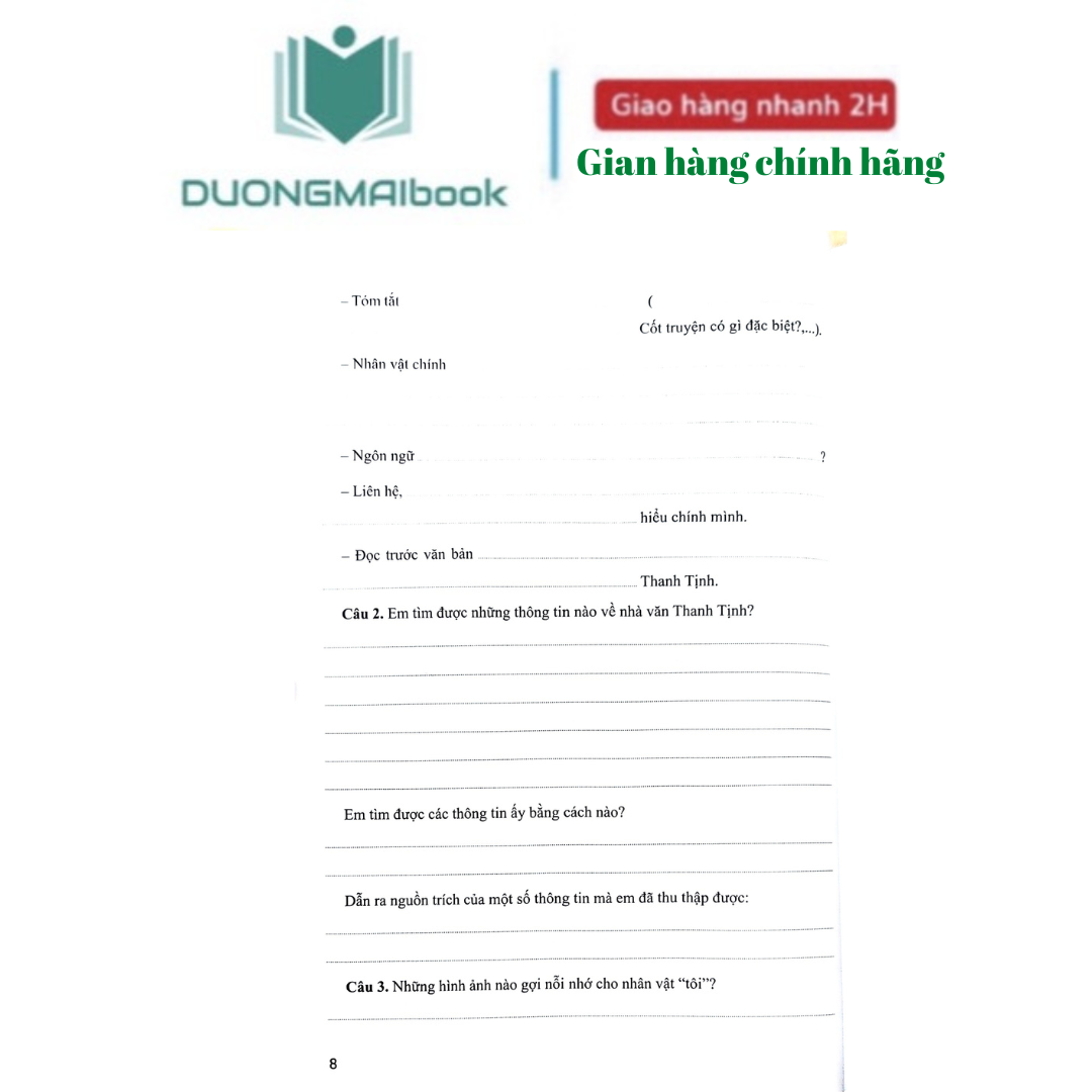 Sách - Vở Bài tập Ngữ văn 8 Cánh diều