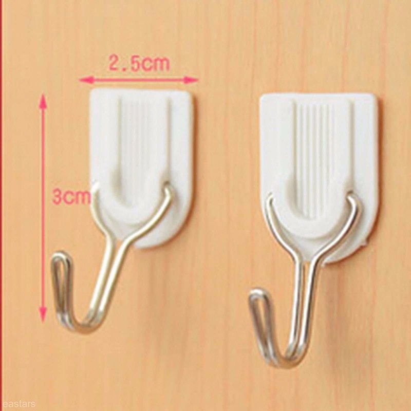Combo 6 Móc Inox Treo Dính Tường Powerful Hook 2kg