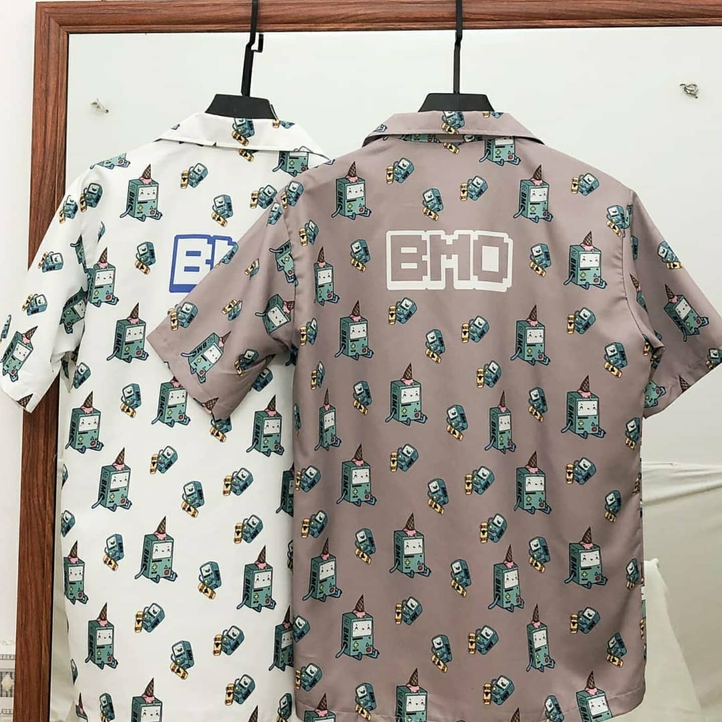 [HCM]ÁO SƠMI BMO UNISEX (XÁM - TRẮNG)
