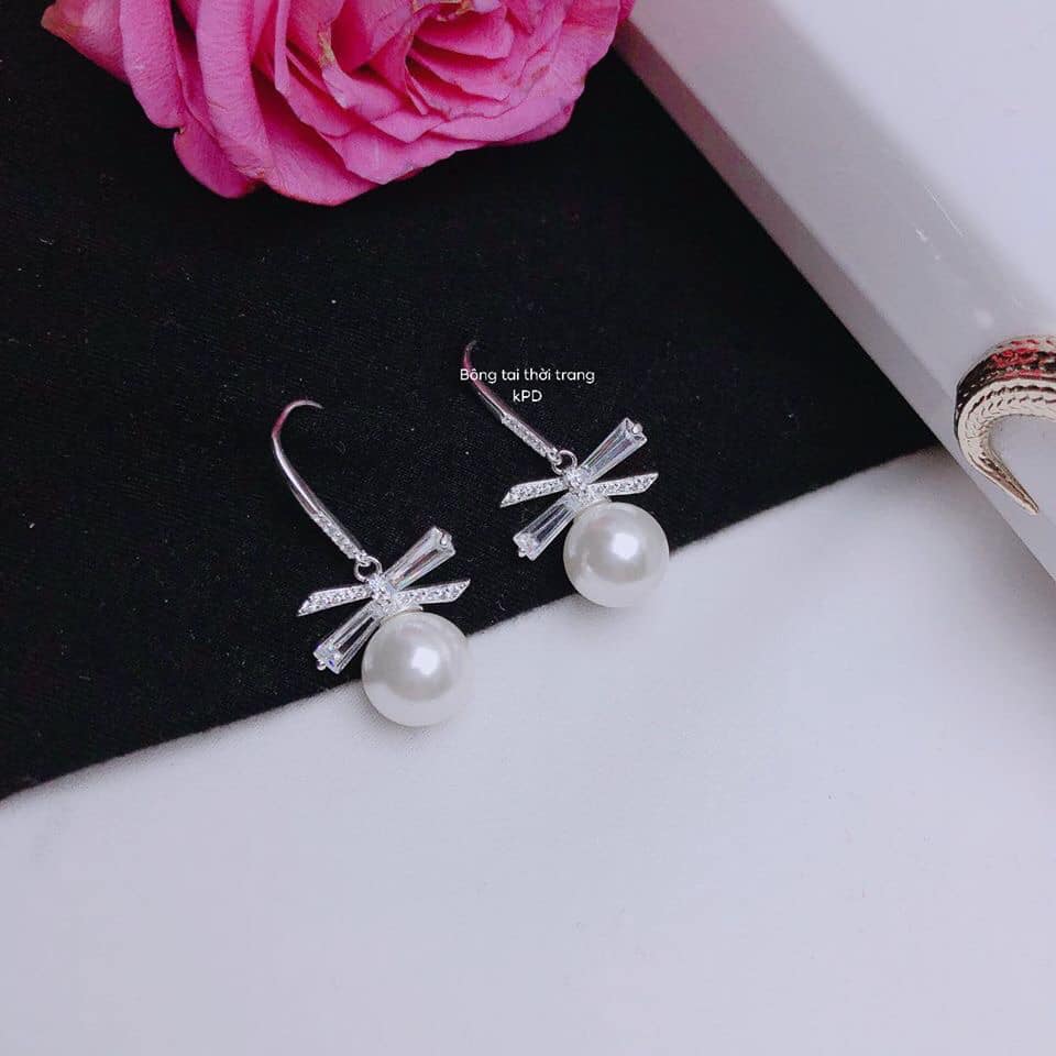 Bông tai bạc Ý thời trang MS11d