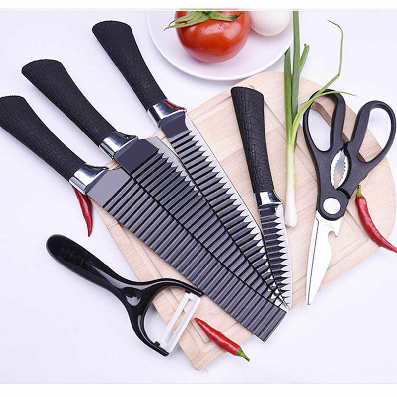 Bộ dao 6 món cao cấp công nghệ Nhật Asakh Đa Năng, bộ dao 6 món quà tặng cao cấp, bộ dao công nghệ Nhật bản, dao thái dao gọt, bộ dao sang trọng lịch sự