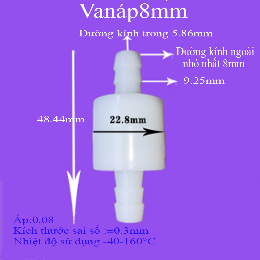 Van Nước Một Chiều Cho Ống Mềm (Có ÁP Suất)