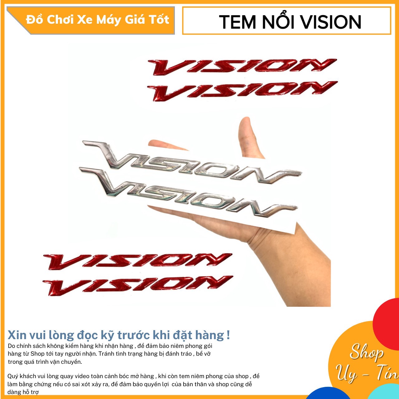 Tem Dán Chữ Nổi Cho HONDA VISION