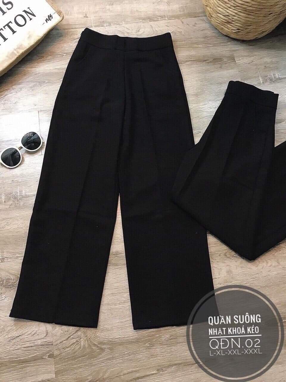 quần ống suông dây kéo hông(có big size)