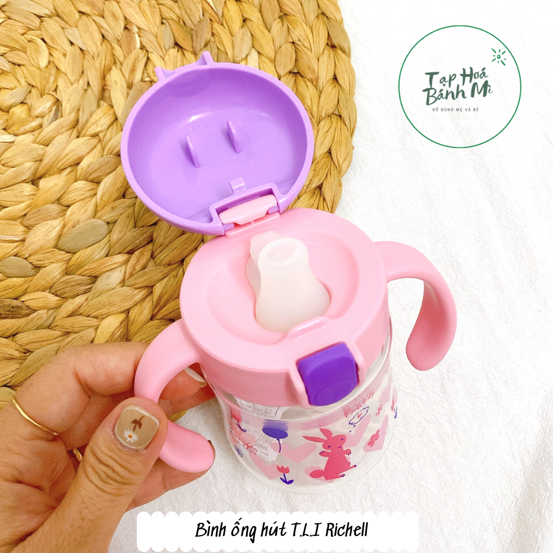 Bình tập uống có tay cầm Richell T.L.I