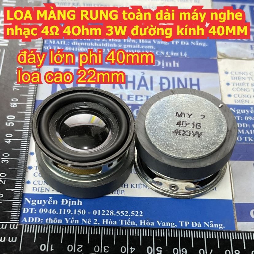 2 cái LOA MÀNG RUNG Loa toàn dải máy nghe nhạc đài FM 4Ω 4Ohm 4R 3W phi 52mm 40mm kde3980