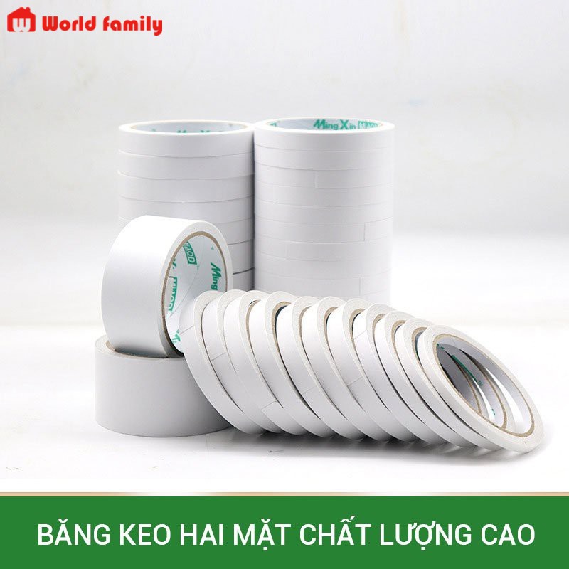 Băng Keo giấy 2 Mặt Nhiều Kích Thước