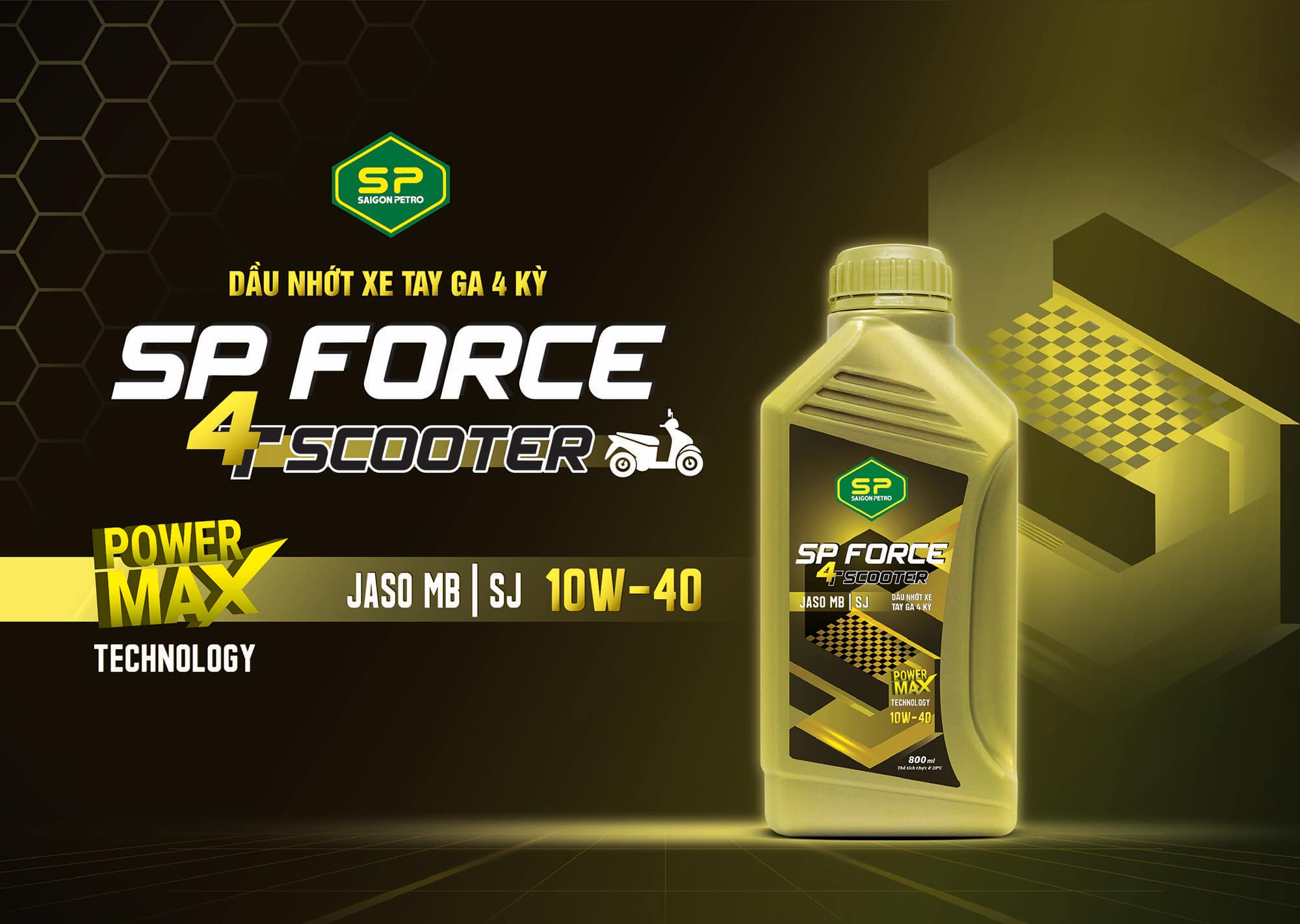 Dầu nhớt xe ga SP Force 4T Scooter - 10W40