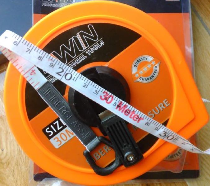 Thước dây, thước cuộn dây vải chiều dài 20m, 30m, 50m giá rẻ npp.
