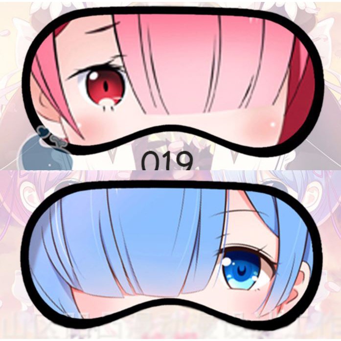 Bịt mắt Re:Zero REM miếng che mắt ngủ in hình anime chibi