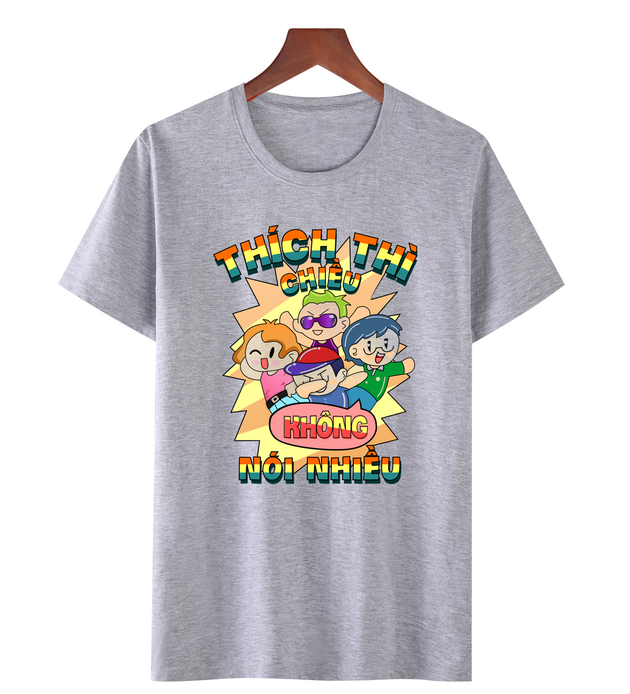 Áo thun, áo phông đẹp THÍCH THÌ CHIỀU KHÔNG NÓI NHIỀU  thích hợp để mặc đi du lịch, chất vải thoải mái ATDL13 THƯƠNG HIỆU LAVIESHOP