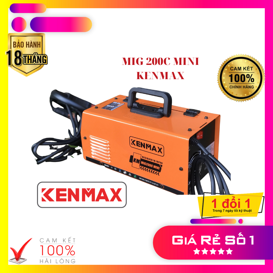 Máy hàn mig không dùng khí - kenmax - sasuke - mig 200 c mini - thợ và gia đình - máy hàn điện tử