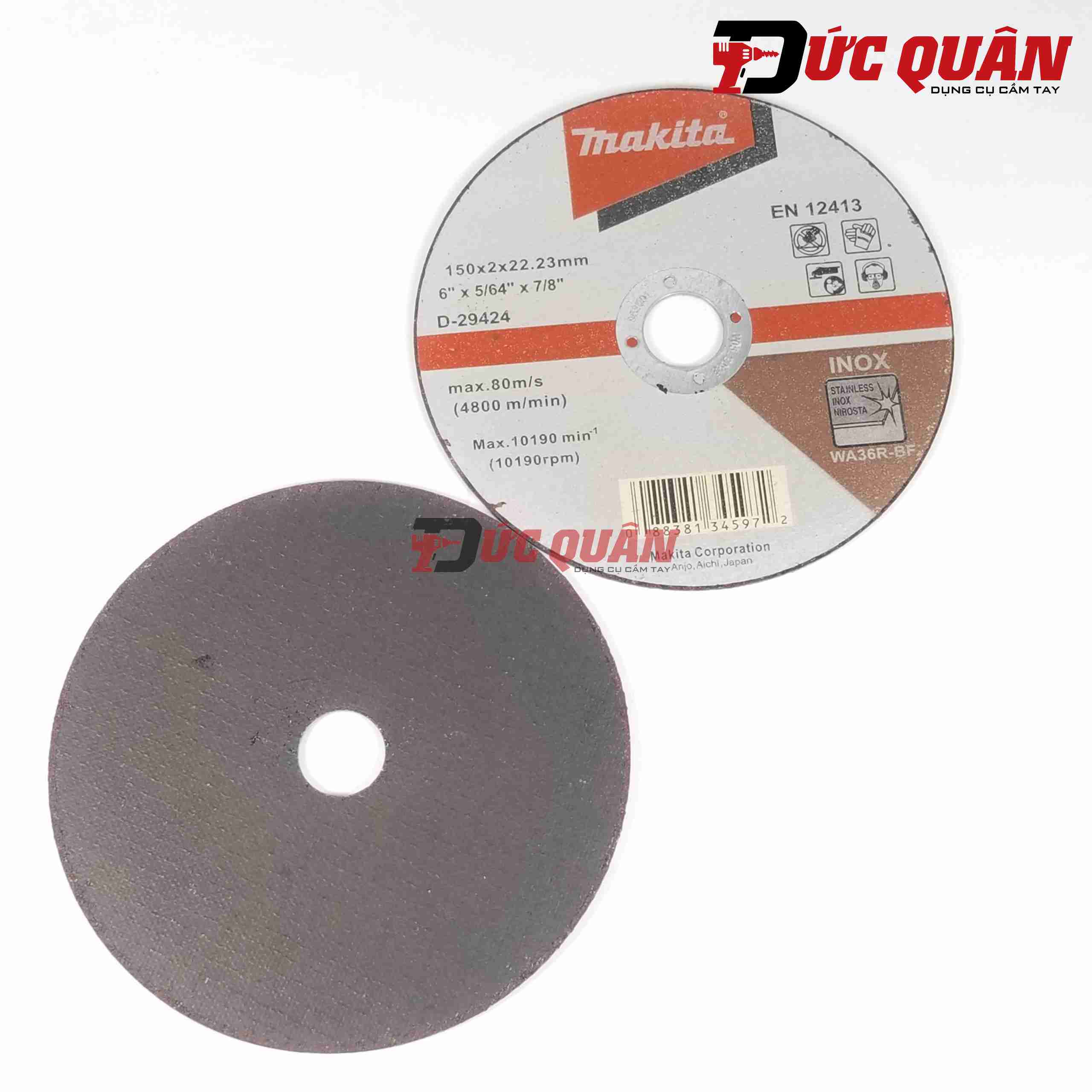 Đá cắt inox makita d-29424