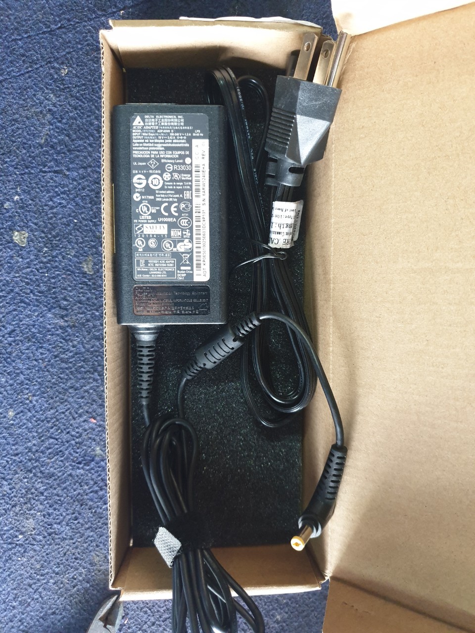 [HCM]Adaptor Sạc laptop Acer 19V-3.42A (hiệu DELTA  sử dụng như zin)