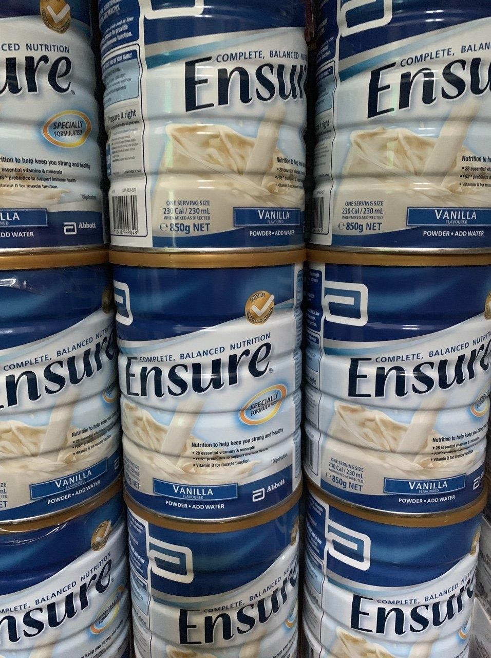 [HCM][DATE MỚI] SỮA BỘT ENSURE ÚC HƯƠNG VANI 850g
