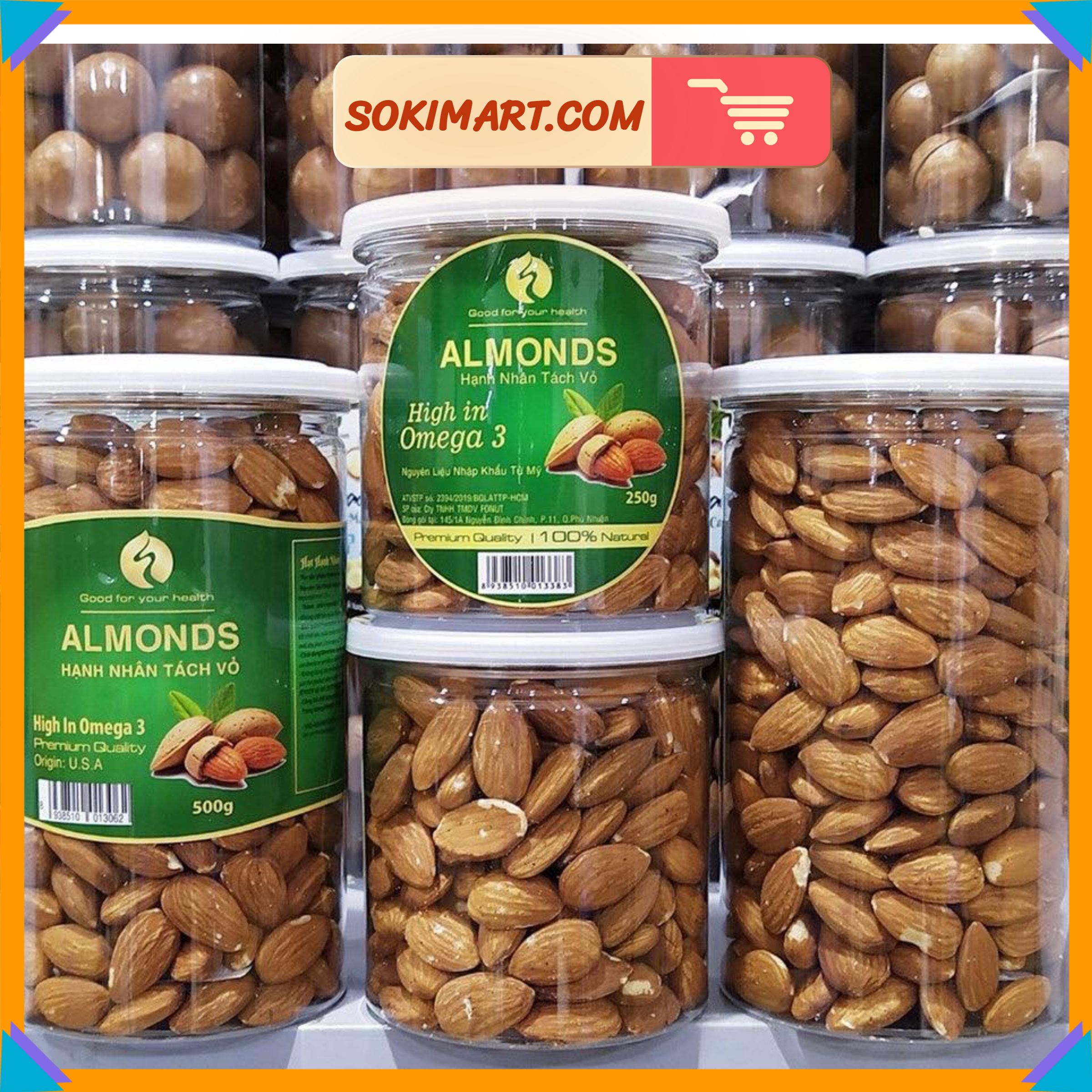 Nhân hạnh nhân Mỹ - 500g