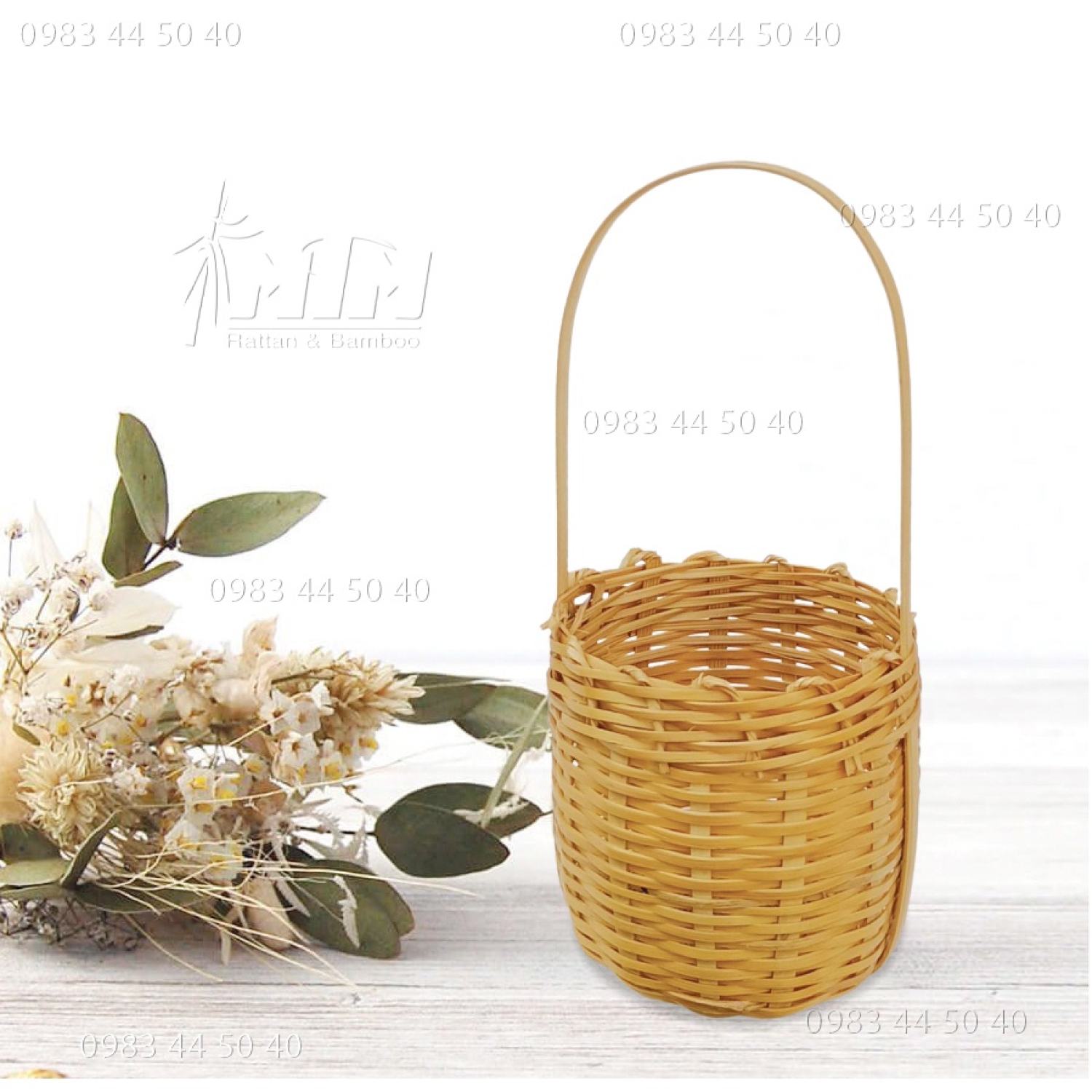 Giỏ tre mini l Giỏ mắm nhí - decor/trang trí, phụ kiện chụp hình.