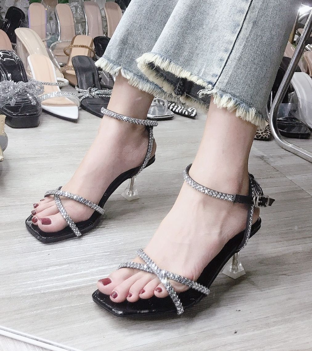Dép cao gót 7p mẫu mới siêu sang