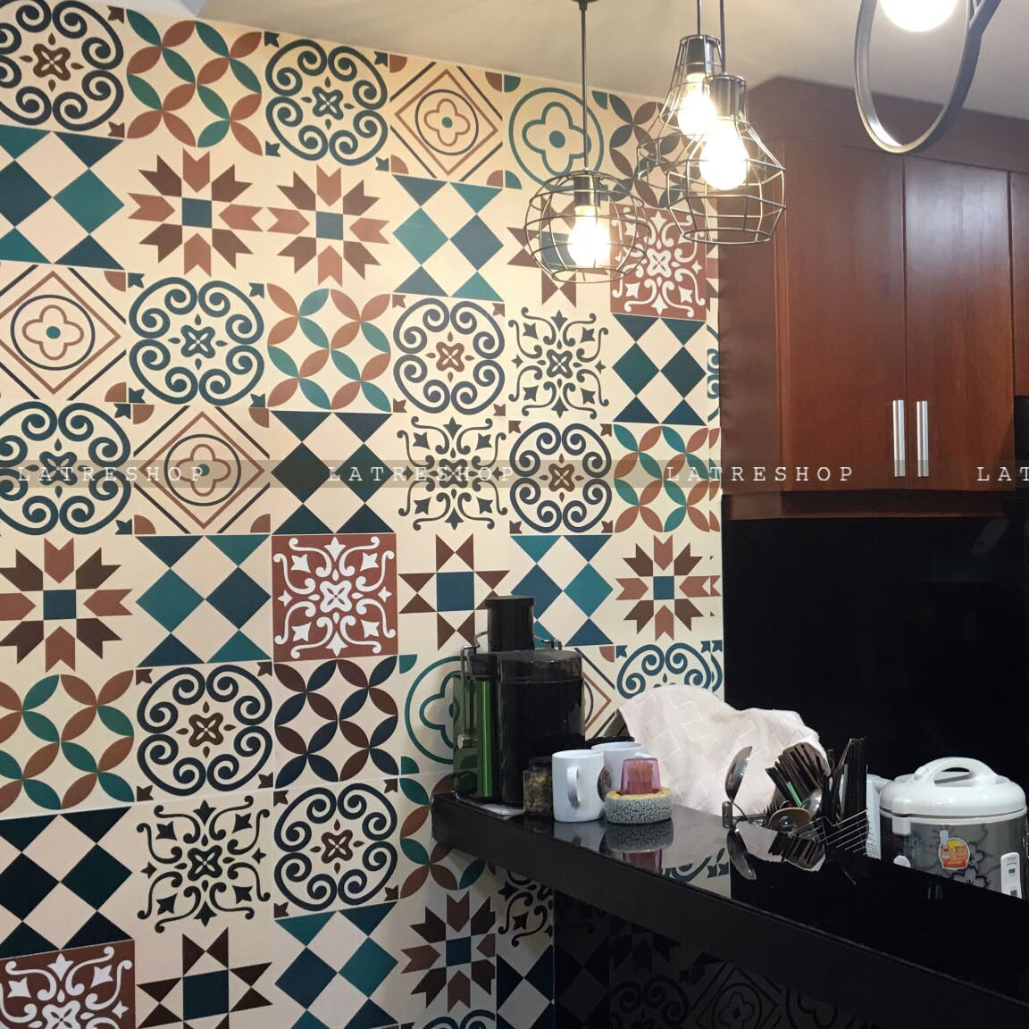 Decal gạch bông Simple - Decal dán tường - Sắc nét bền đẹp