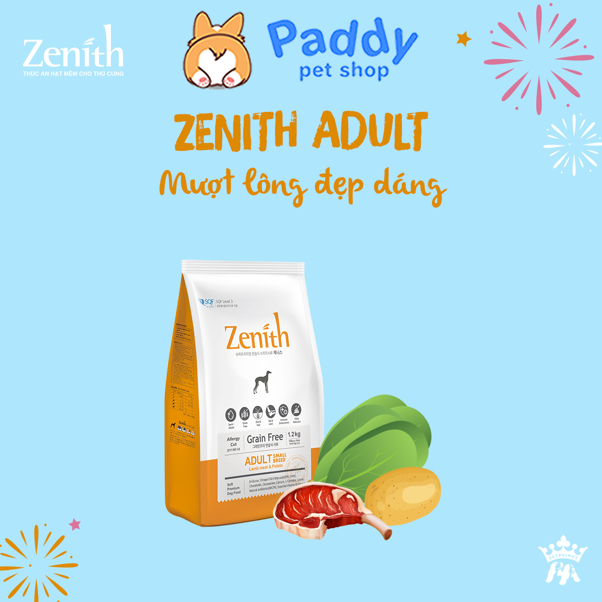 Hạt Mềm Cho Chó Trưởng Thành Zenith Adult Original