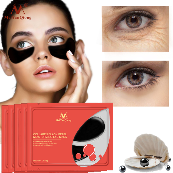 MeiYanQiong 5 Gói mặt nạ mắt collagen ngọc trai đen chống lão hoá xoá nếp nhăn/bọng mắt - INTL giá rẻ