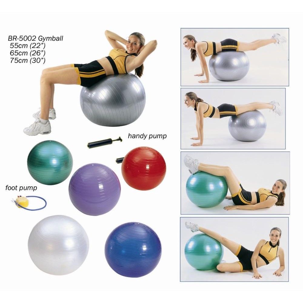 Bóng Tập Gym/Yoga Trơn 55/65 Cm