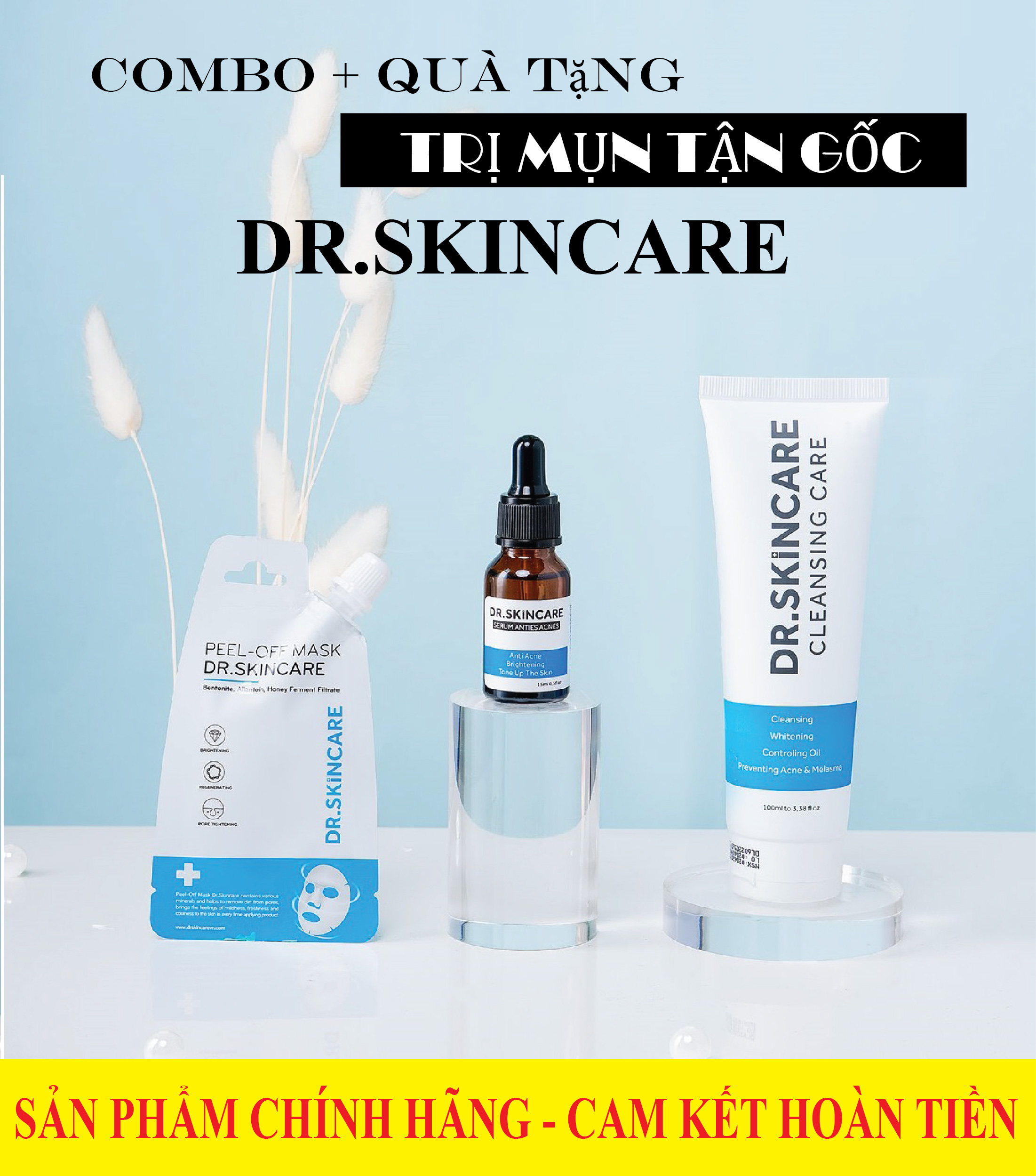 [HCM][Tặng Quà] Combo Cải Thiện Mụn Dr Skincare