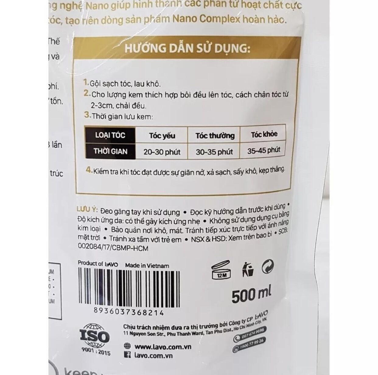 [Chỉ 7/3 Hoàn Tiền 15%]Kem duỗi Lavox dạng túi 500ml, duỗi tóc k cần dập