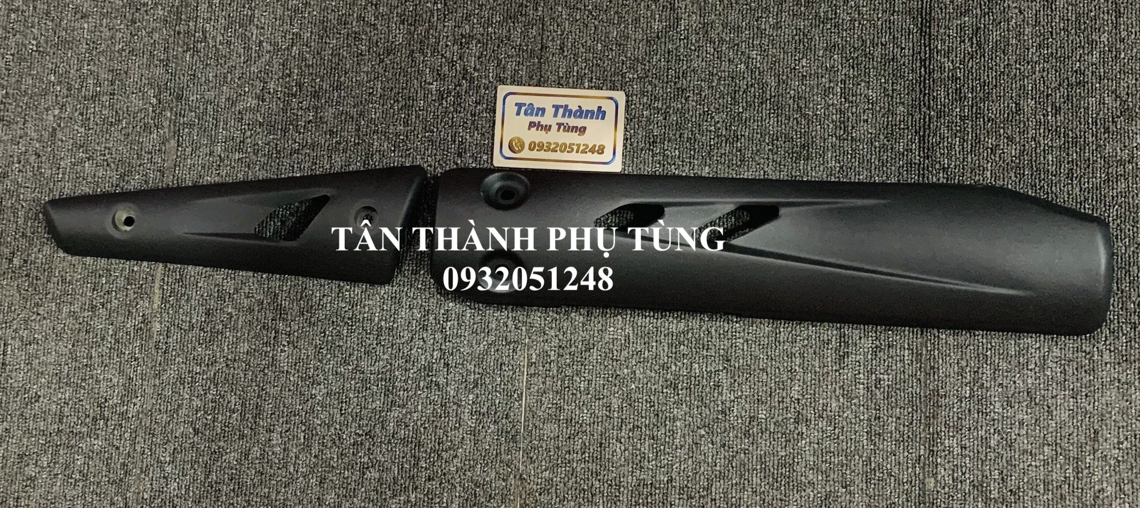 Ốp pô Exciter 2010 Inox, Inox sơn Đen ( 2 miếng)