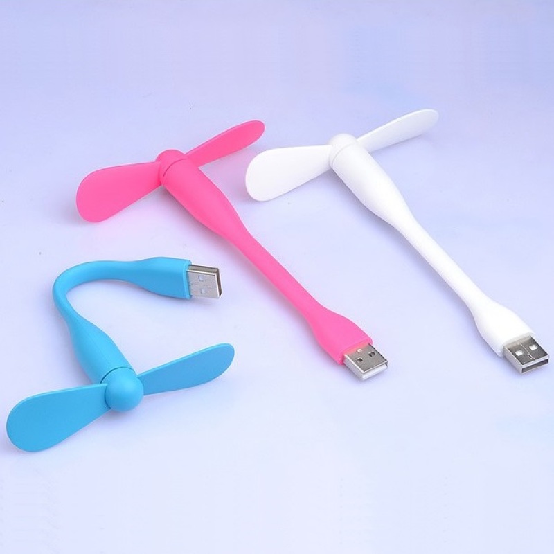 [HCM]Quạt Mini 2 Cánh Tháo Rời Cổng USB Giải Nhiệt Uốn Cong Tùy Thích - Quạt Điều Hòa Mini Tích Điện Nhỏ Gọn